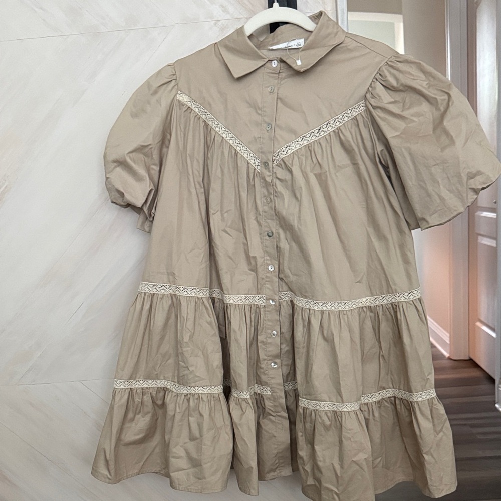 Elegant Tan Women's Dress
